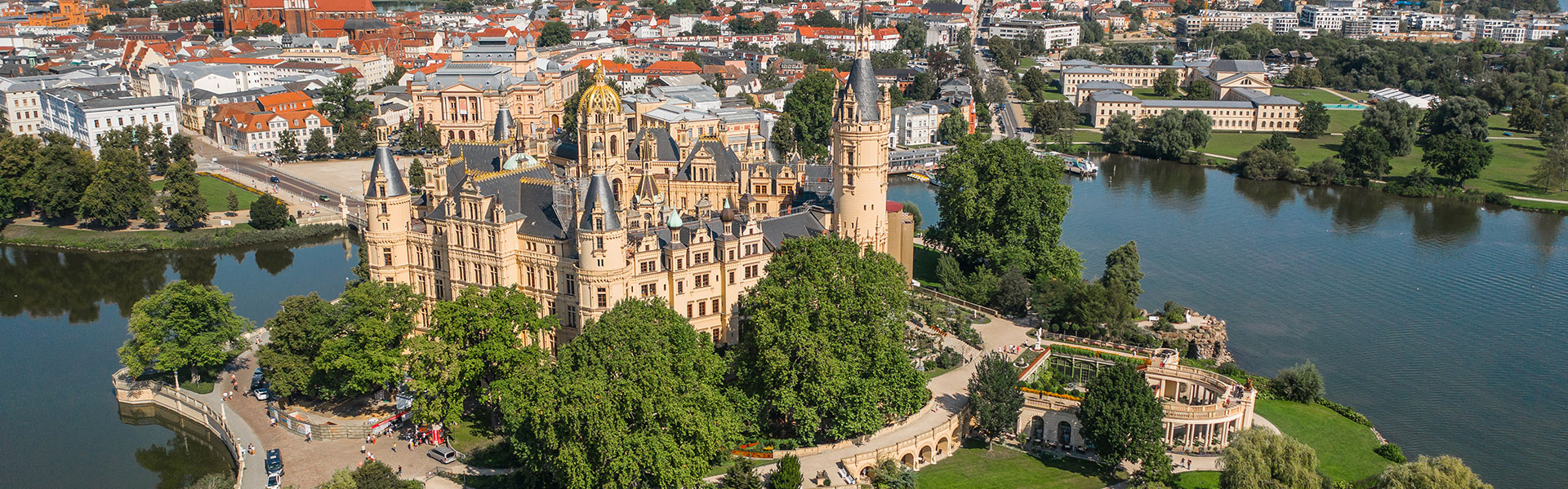 Blick auf das Schweriner Schloss